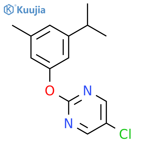 PYRIMIDINE, 5-CHLORO-2-[3-METHYL-5-(1-METHYLETHYL)PHENOXY]- structure
