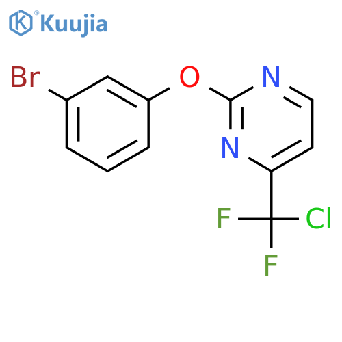 Pyrimidine, 2-(3-bromophenoxy)-4-(chlorodifluoromethyl)- structure