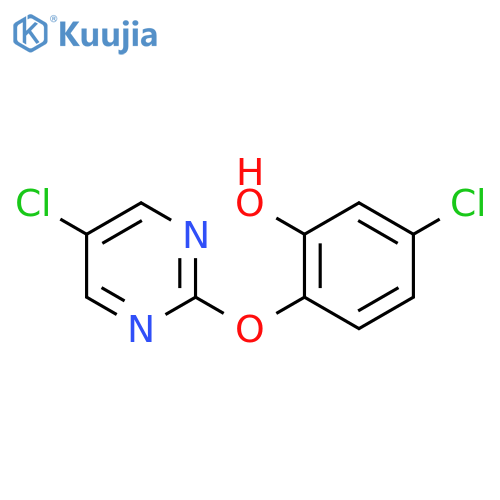 Phenol, 5-chloro-2-[(5-chloro-2-pyrimidinyl)oxy]- structure