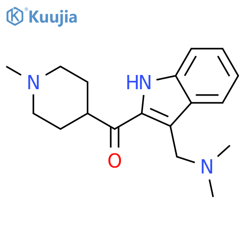 Methanone, [3-[(dimethylamino)methyl]-1H-indol-2-yl](1-methyl-4-piperidinyl)- structure
