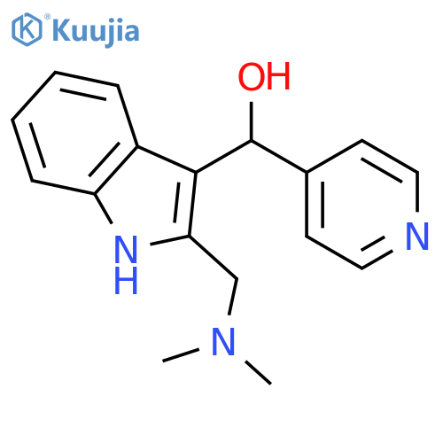 1H-Indole-3-methanol, 2-[(dimethylamino)methyl]-α-4-pyridinyl- structure