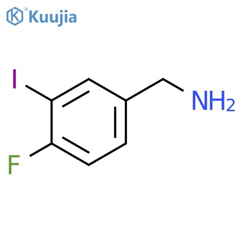 (4-fluoro-3-iodophenyl)methanamine structure