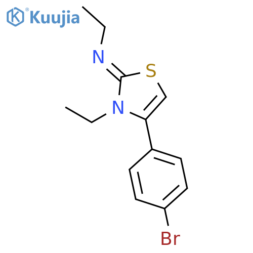 Ethanamine, N-[4-(4-bromophenyl)-3-ethyl-2(3H)-thiazolylidene]- structure