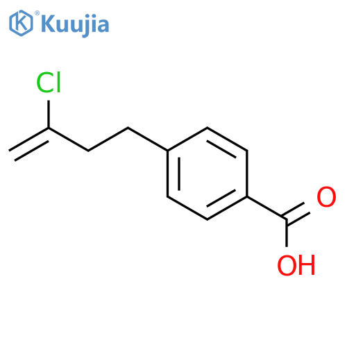 4-(3-chlorobut-3-enyl)benzoic acid structure