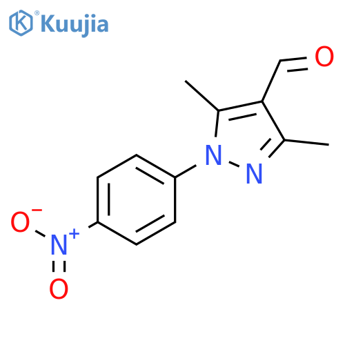 1H-Pyrazole-4-carboxaldehyde, 3,5-dimethyl-1-(4-nitrophenyl)- structure