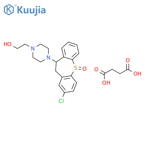 2-[4-(2-chloro-5-oxido-10,11-dihydrodibenzo[b,f]thiepin-10-yl)piperazin-1-yl]ethanol butanedioate (salt) structure