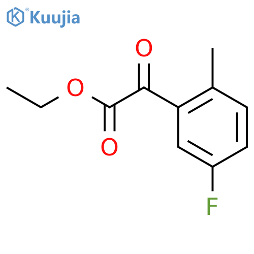 ethyl 2-(5-fluoro-2-methyl-phenyl)-2-oxo-acetate structure