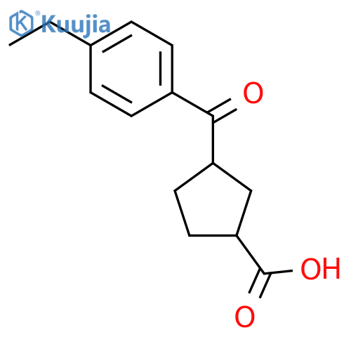 Cis-3-(4-ethylbenzoyl)cyclopentane-1-carboxylic Acid structure