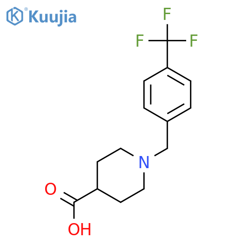 4-Piperidinecarboxylicacid, 1-[[4-(trifluoromethyl)phenyl]methyl]- structure