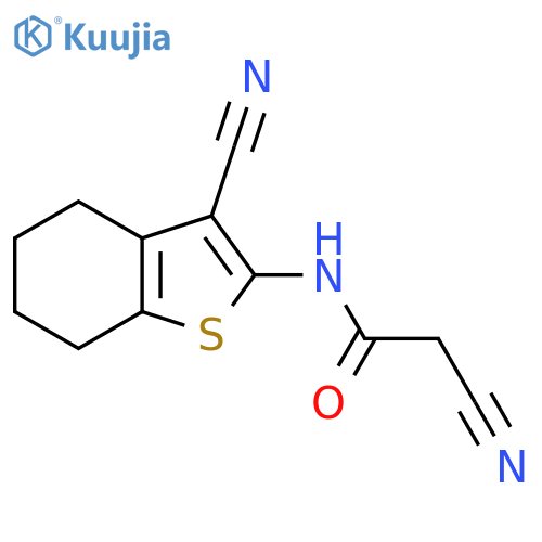 2-Cyano-N-(3-cyano-4,5,6,7-tetrahydro-1-benzothien-2-yl)acetamide structure