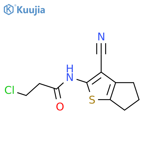 3-Chloro-N-{3-Cyano-4h,5h,6h-CyclopentaBThiophen-2-Yl}Propanamide structure