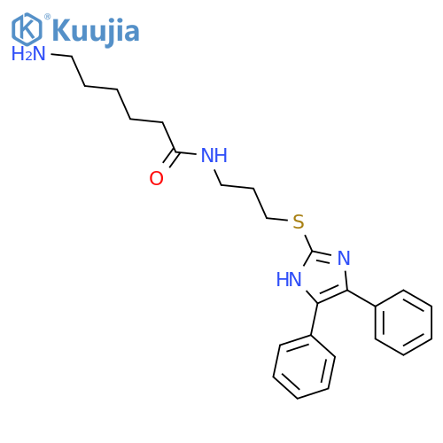HEXANAMIDE, 6-AMINO-N-[3-[(4,5-DIPHENYL-1H-IMIDAZOL-2-YL)THIO]PROPYL]- structure