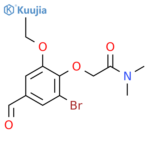 2-(2-bromo-6-ethoxy-4-formylphenoxy)-N,N-dimethylacetamide structure