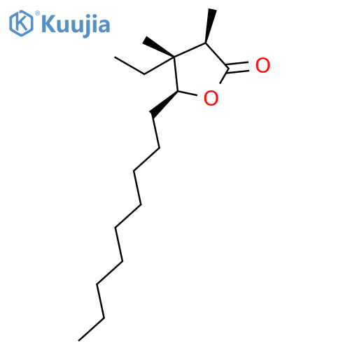 2(3H)-Furanone, 4-ethyldihydro-3,4-dimethyl-5-nonyl-, (3R,4R,5S)-rel- structure