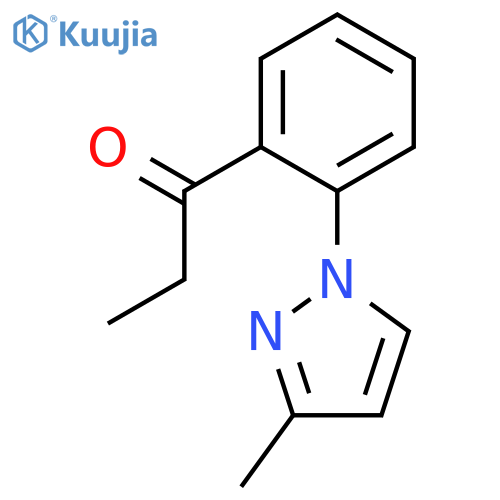 1-2-(3-methyl-1H-pyrazol-1-yl)phenylpropan-1-one structure