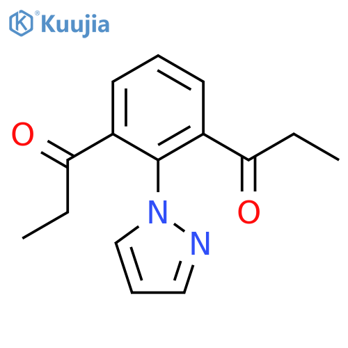 1-Propanone, 1,1'-[2-(1H-pyrazol-1-yl)-1,3-phenylene]bis- structure