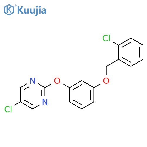 PYRIMIDINE, 5-CHLORO-2-[3-[(2-CHLOROPHENYL)METHOXY]PHENOXY]- structure
