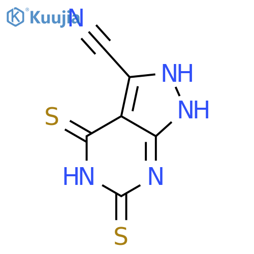 4,6-bis(sulfanylidene)-1,2-dihydropyrazolo[3,4-d]pyrimidine-3-carbonitrile structure