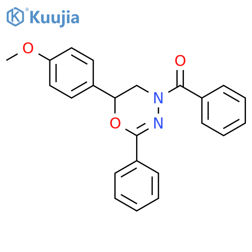 [6-(4-methoxyphenyl)-2-phenyl-5,6-dihydro-4H-1,3,4-oxadiazin-4-yl](phenyl)methanone structure