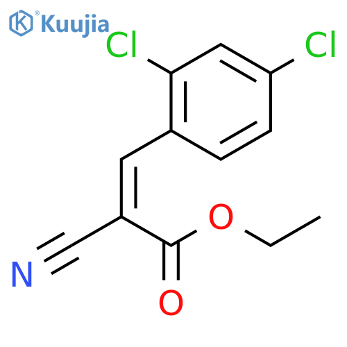 Ethyl (2e)-2-cyano-3-(2,4-dichlorophenyl)acrylate structure