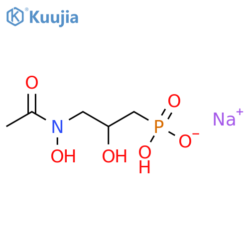 sodium hydrogen {(2R)-3-[acetyl(hydroxy)amino]-2-hydroxypropyl}phosphonate structure