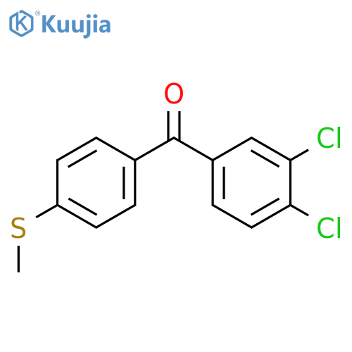 3,4-Dichloro-4'-(thiomethyl)benzophenone structure