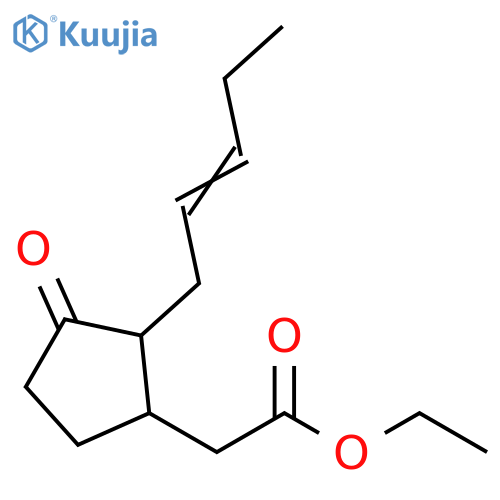 Cyclopentaneacetic acid, 3-oxo-2-(2-pentenyl)-, ethyl ester structure