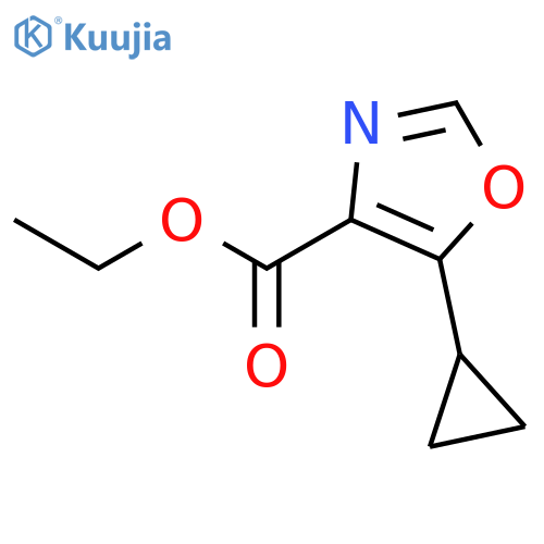 ethyl 5-cyclopropyl-1,3-oxazole-4-carboxylate structure