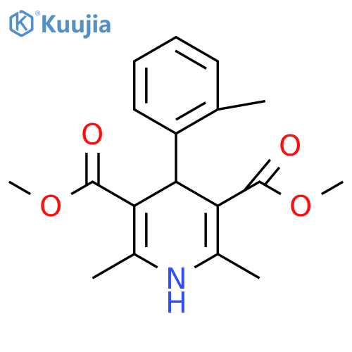 Dimethyl 2,6-dimethyl-4-(o-tolyl)-1,4-dihydropyridine-3,5-dicarboxylate structure