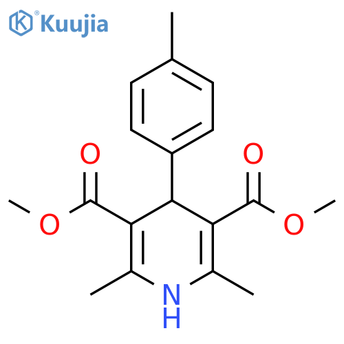 Dimethyl 2,6-Dimethyl-4-(4-methylphenyl)-1,4-dihydropyridine-3,5-dicarboxylate structure