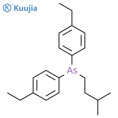 Arsine, bis(4-ethylphenyl)(3-methylbutyl)- structure