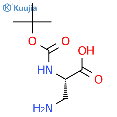 (2S)-3-amino-2-(tert-butoxycarbonylamino)propanoic acid structure