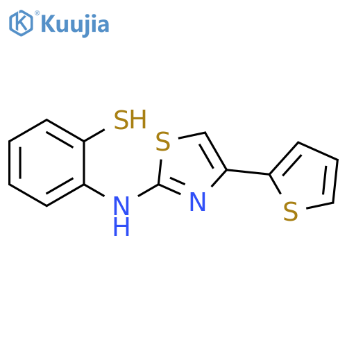Benzenethiol, 2-[[4-(2-thienyl)-2-thiazolyl]amino]- structure