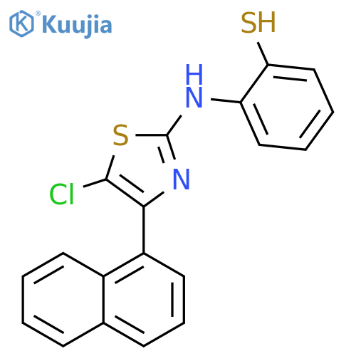 Benzenethiol, 2-[[5-chloro-4-(1-naphthalenyl)-2-thiazolyl]amino]- structure