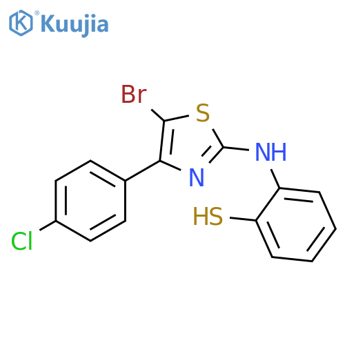 Benzenethiol, 2-[[5-bromo-4-(4-chlorophenyl)-2-thiazolyl]amino]- structure