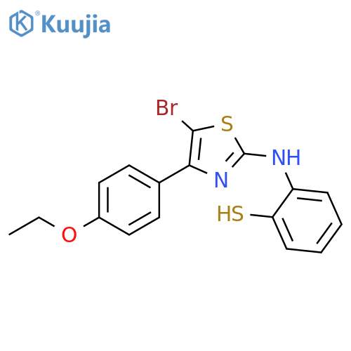 Benzenethiol, 2-[[5-bromo-4-(4-ethoxyphenyl)-2-thiazolyl]amino]- structure