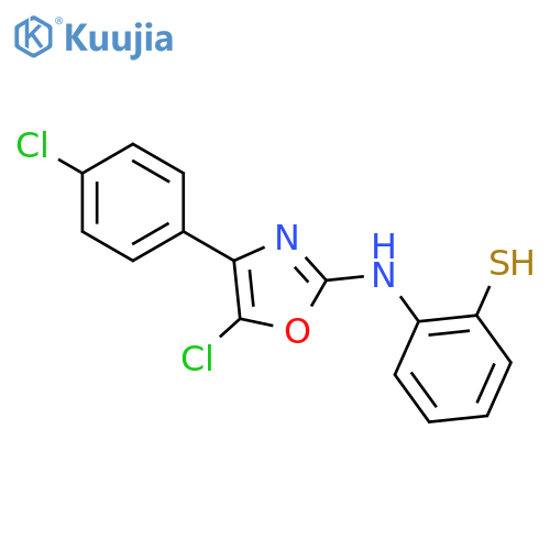 Benzenethiol, 2-[[5-chloro-4-(4-chlorophenyl)-2-oxazolyl]amino]- structure