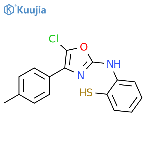 Benzenethiol, 2-[[5-chloro-4-(4-methylphenyl)-2-oxazolyl]amino]- structure
