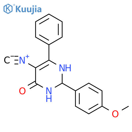 4(1H)-Pyrimidinone,2,3-dihydro-5-isocyano-2-(4-methoxyphenyl)-6-phenyl- structure