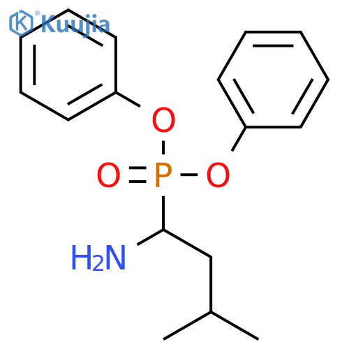 Phosphonic acid, (1-amino-3-methylbutyl)-, diphenyl ester structure