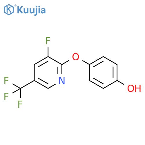 Phenol, 4-[[3-fluoro-5-(trifluoromethyl)-2-pyridinyl]oxy]- structure