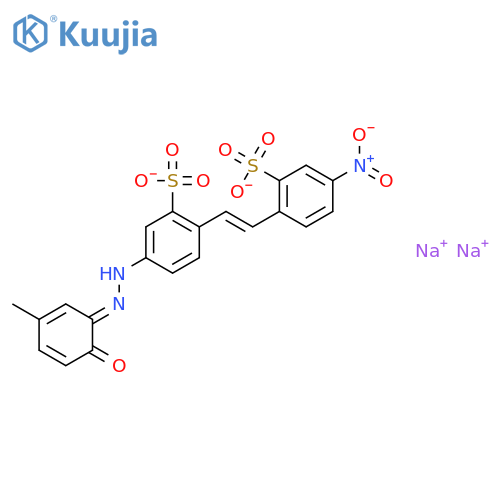 Benzenesulfonic acid,5-[(2-hydroxy-5-methylphenyl)azo]-2-[2-(4-nitro-2-sulfophenyl)ethenyl]-,disodium salt (9CI) structure
