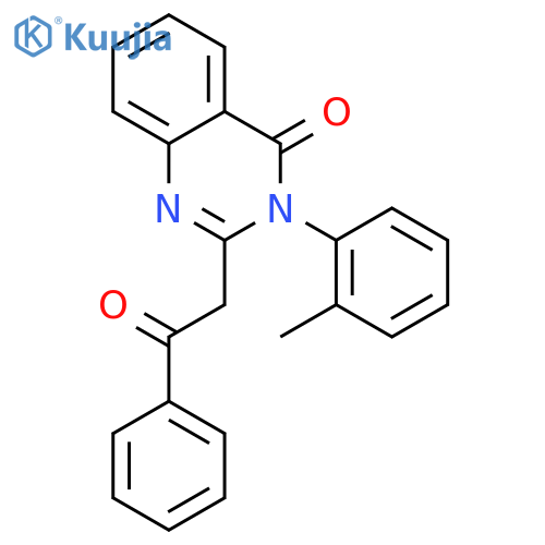3-(2-methylphenyl)-2-(2-oxo-2-phenylethyl)quinazolin-4(3H)-one structure