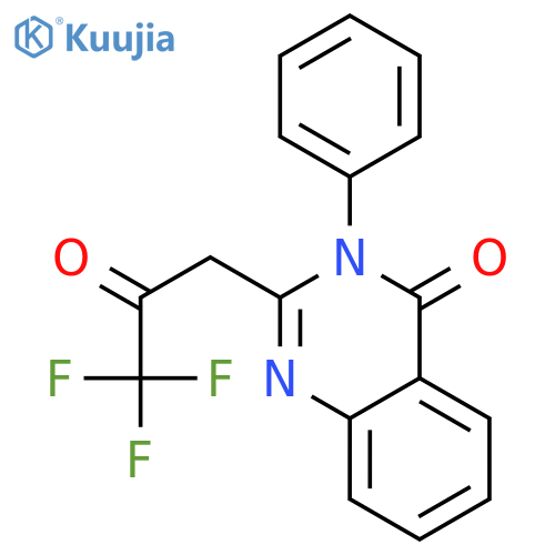 3-phenyl-2-(3,3,3-trifluoro-2-oxopropyl)quinazolin-4(3H)-one structure