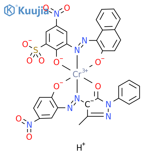 Chromate(2-),[2,4-dihydro-4-[[2-(hydroxy-.kappa.O)-5-nitrophenyl]azo-.kappa.N1]-5-methyl-2-phenyl-3H-pyrazol-3-onato(2-)-.kappa.O3][2-(hydroxy-.kappa.O)-3-[[2-(hydroxy-.kappa.O)-1-naphthalenyl]azo-.kappa.N1]-5-nitrobenzenesulfonato(3-)]-,dihydrogen structure