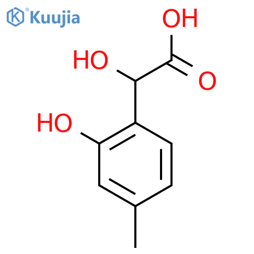 2-hydroxy-2-(2-hydroxy-4-methylphenyl)acetic acid structure