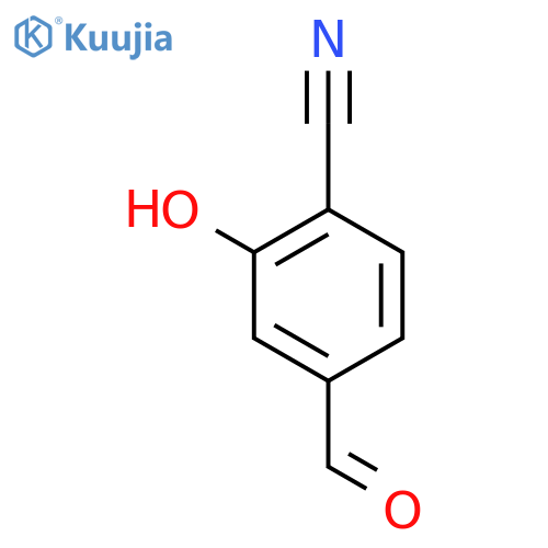 Benzonitrile,4-formyl-2-hydroxy- structure