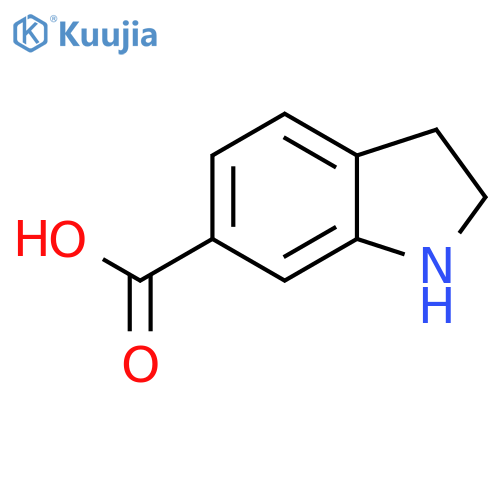 1H-Indole-6-carboxylicacid, 2,3-dihydro- structure