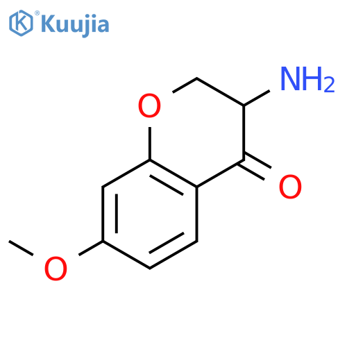 4H-1-Benzopyran-4-one,3-amino-2,3-dihydro-7-methoxy- structure
