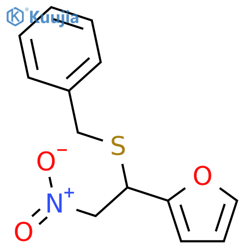 FURAN, 2-[2-NITRO-1-[(PHENYLMETHYL)THIO]ETHYL]- structure